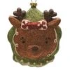 Northlight Glittered Shatterproof Reindeer Head Christmas Ornament - 4.5" - Brown And Green -Northlight 6917557707194360480
