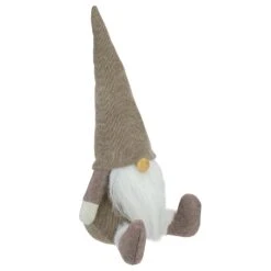 Northlight Plush Sitting Gnome With Corduroy Hat Christmas Figure - 10" - Brown And White 16 Northlight Plush Sitting Gnome With Corduroy Hat Christmas Figure - 10" - Brown And White -Northlight 6917585241196348640