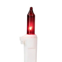 Northlight Mini Incandescent Christmas Lights - Red And Clear - 10' White Wire - 50ct -Northlight 6917609305869035536