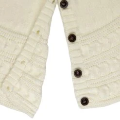 Northlight Knitted Sweater Tree Skirt With Buttons - 84“ - Cream Ivory -Northlight 6917642050004468432