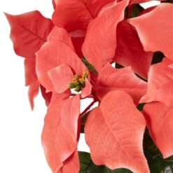 Northlight Artificial Christmas Poinsettia With Wrapped Base - 14.5" - Pink -Northlight 6917675254613427424