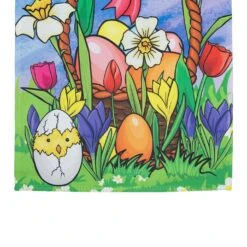 Northlight Welcome Easter Basket Outdoor House Flag 28" X 40" Green -Northlight 6917704650045778384