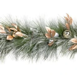 Northlight Flocked Pine And Ornaments Artificial Christmas Garland - 10' X15" - Unlit Silver 15 Northlight Flocked Pine And Ornaments Artificial Christmas Garland - 10' X15" - Unlit Silver -Northlight 6917712218558626000