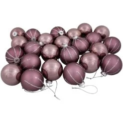 Northlight Shiny And Matte Christmas Glass Ball Ornaments - 2.25" (55mm) - Pink - 24ct 16 Northlight Shiny And Matte Christmas Glass Ball Ornaments - 2.25" (55mm) - Pink - 24ct -Northlight 6917726725963072736