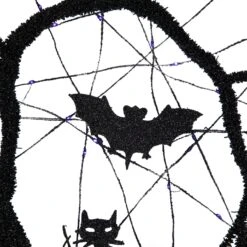 Northlight LED Lighted Black Twig Halloween Wreath With Bats - 13" - Purple Lights 16 Northlight LED Lighted Black Twig Halloween Wreath With Bats - 13" - Purple Lights -Northlight 6917726726235505888