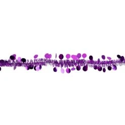 Northlight Tinsel And Polka Dot Commercial Christmas Garland - 50' X 1.5" - Purple - Unlit -Northlight 6917726726415860960