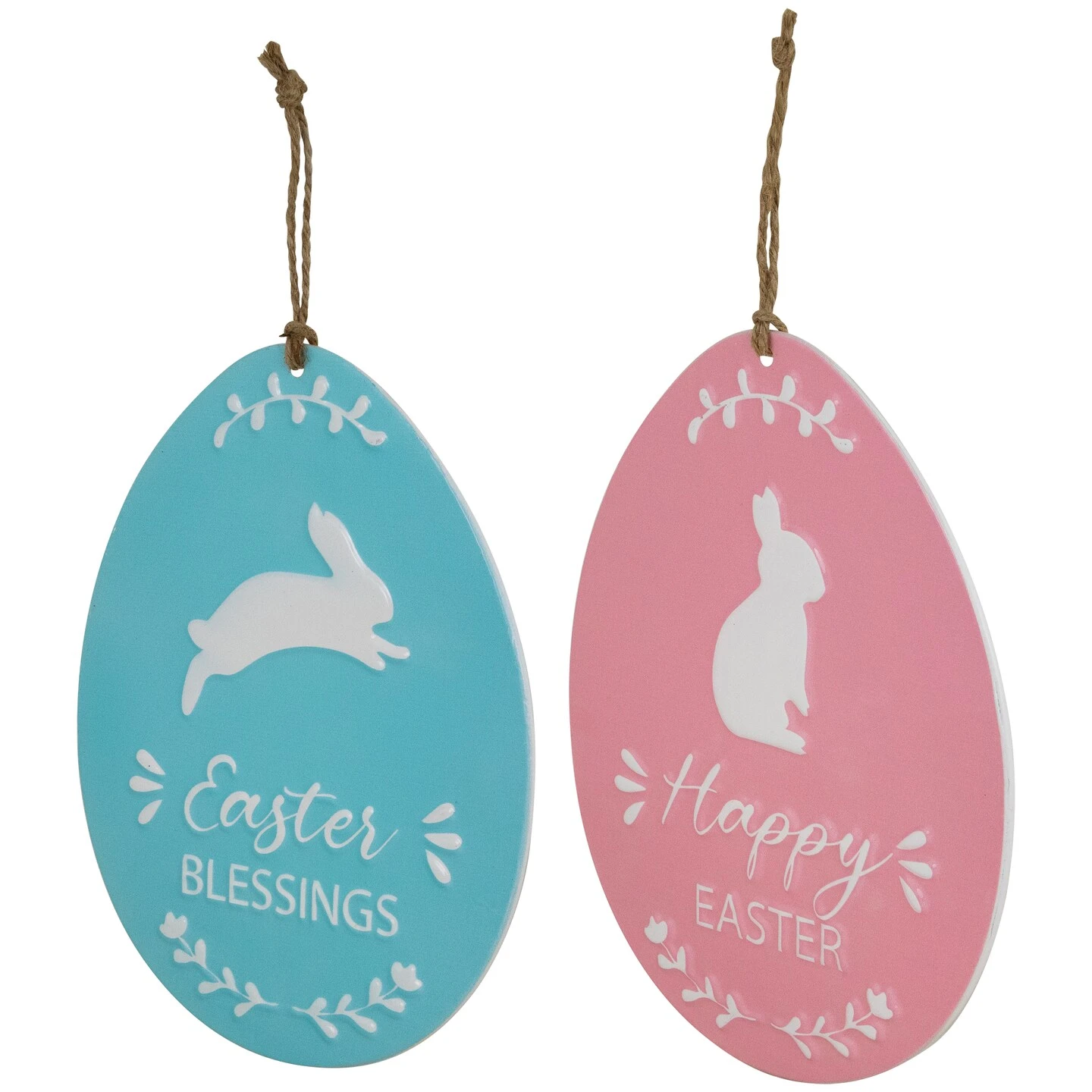 Northlight Easter Egg Metal Wall Signs - 9.75" - Blue And Pink - Set Of 2 6 Northlight Easter Egg Metal Wall Signs - 9.75" - Blue And Pink - Set Of 2 - Image 4