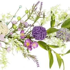 Northlight Wildflower And Berry Spring Garland - 5' - Purple -Northlight 6917821376176065552