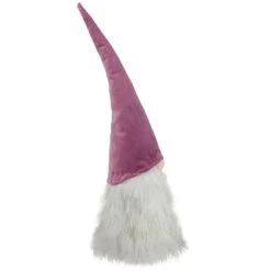 Northlight Lighted Gnome With Beard And Pointy Hat Christmas Decoration - 17" - Mauve Pink -Northlight 6917892480680452768