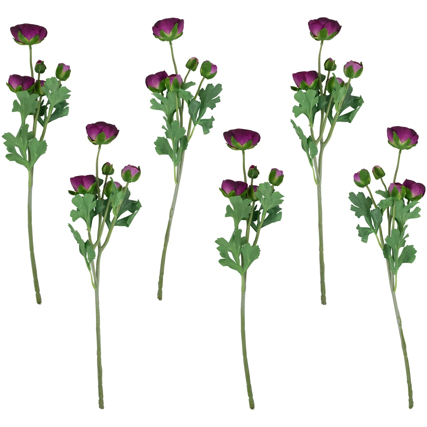 Northlight Real Touch™ Light Plum Purple Ranunculus Artificial Floral Sprays, Set Of 6 - 21" 3 Northlight Real Touch™ Light Plum Purple Ranunculus Artificial Floral Sprays, Set Of 6 - 21"