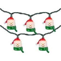 Northlight Snowman Heads With Scarves Christmas Light Set - Clear - 7.5' Green Wire - 10ct White 12 Northlight Snowman Heads With Scarves Christmas Light Set - Clear - 7.5' Green Wire - 10ct White -Northlight 6917892480825156256