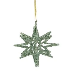 Northlight Starburst 3-D Glittered Christmas Ornament - 6.5" - Forest Green -Northlight 6917892481708057248
