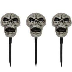 Northlight Set Of 3 Skull Stakes Outdoor Yard Halloween Decorations Gray 17 Northlight Set Of 3 Skull Stakes Outdoor Yard Halloween Decorations Gray -Northlight 6917892481747903136 2