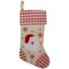 Northlight 16.5" Red And Ivory Embroidered Santa Claus Christmas Stocking With Gingham Cuff 1 Northlight 16.5" Red And Ivory Embroidered Santa Claus Christmas Stocking With Gingham Cuff -Northlight 6917892481772544672