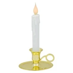 Northlight LED Lighted Window Candle With Oval Handle Base - 8 - White And Gold 11 Northlight LED Lighted Window Candle With Oval Handle Base - 8 - White And Gold -Northlight 6917892482033115808