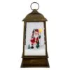 Northlight LED Lighted Snowing And Musical Santa Christmas Lantern - 13.5" Bronze