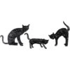 Northlight LED Lighted Black Cat Family Outdoor Halloween Decorations - 27.5" - Set Of 3