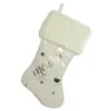 Northlight 19" Ivory White Gold Foil "Merry" Christmas Stocking With White Faux Fur Cuff -Northlight 6917909320020910752