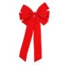 Northlight 10-Loop Velveteen Christmas Bow Decoration - 10" X 22" - Red -Northlight 6917909320150934176