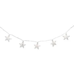 Northlight LED Snowy Stars Christmas Light Set - 4.5' Clear Wire - 10ct -Northlight 6917909320777458336