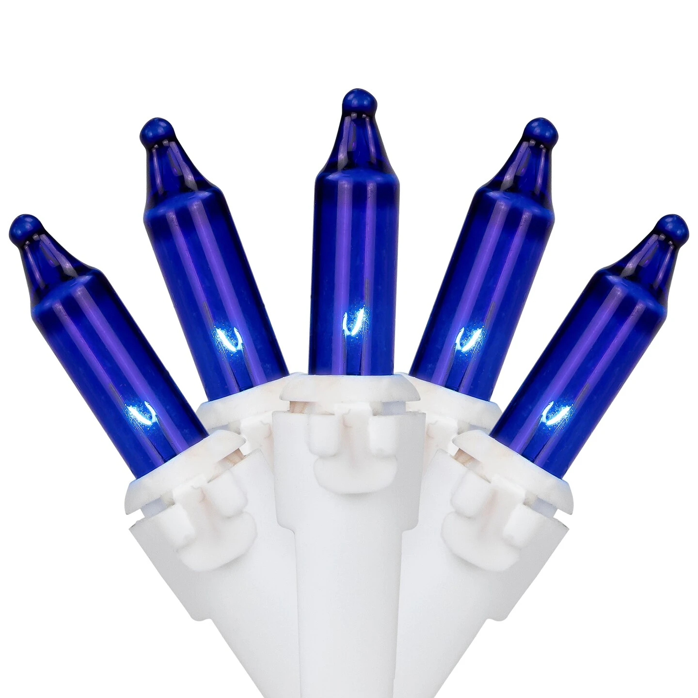 Northlight Mini Incandescent Christmas Lights - Blue - 10' White Wire - 50ct 4 Northlight Mini Incandescent Christmas Lights - Blue - 10' White Wire - 50ct - Image 2