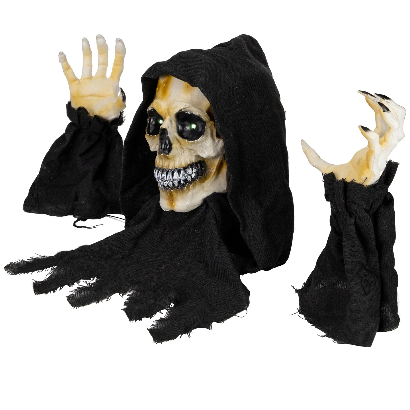 Northlight 8" LED Lighted Grim Reaper With Sound Outdoor Halloween Decoration Black 7 Northlight 8" LED Lighted Grim Reaper With Sound Outdoor Halloween Decoration Black - Image 5