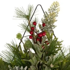 Northlight 24" Pine Christmas Tree Wall Hanging Decoration With Berries And Holly Green 13 Northlight 24" Pine Christmas Tree Wall Hanging Decoration With Berries And Holly Green -Northlight 6917953898028287200
