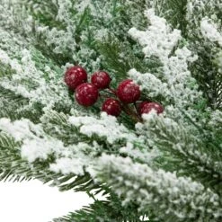 Northlight Real Touch™️ Flocked Wind River Fir With Berries Artificial Christmas Wreath - 24" - Unlit Green 15 Northlight Real Touch™️ Flocked Wind River Fir With Berries Artificial Christmas Wreath - 24" - Unlit Green -Northlight 6917984474606329424