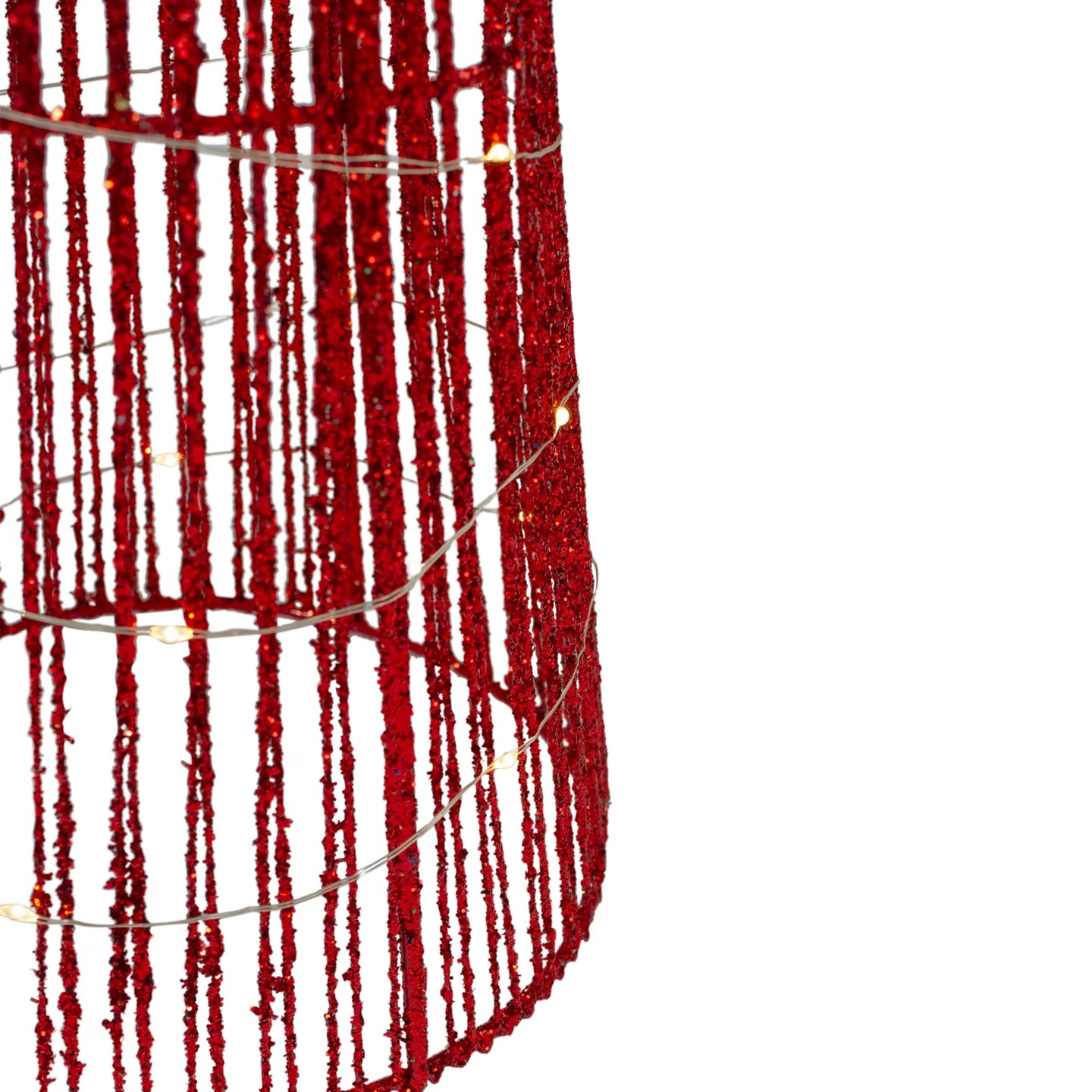 Northlight LED Lighted Glitter Cone Tree Outdoor Christmas Decorations - 23.5" - Set Of 3 Red 7 Northlight LED Lighted Glitter Cone Tree Outdoor Christmas Decorations - 23.5" - Set Of 3 Red - Image 5