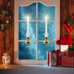 Northlight Single Light Window Candles With Remote And Timer - 10" - White - Set Of 6