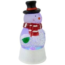 Northlight 7" LED Lighted Color Changing Snowman Christmas Glittering Snow Dome White -Northlight 6918001571508667616