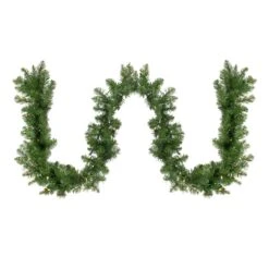 Northlight Pre-Lit Buffalo Fir Christmas Commercial Garland - 50' X 8"- Warm White LED Lights Green
