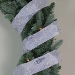 Northlight White And Shimmering Silver Christmas Tree Wired Craft Ribbon 2.5" X 16 Yards 9 Northlight White And Shimmering Silver Christmas Tree Wired Craft Ribbon 2.5" X 16 Yards -Northlight 6918029836330853024