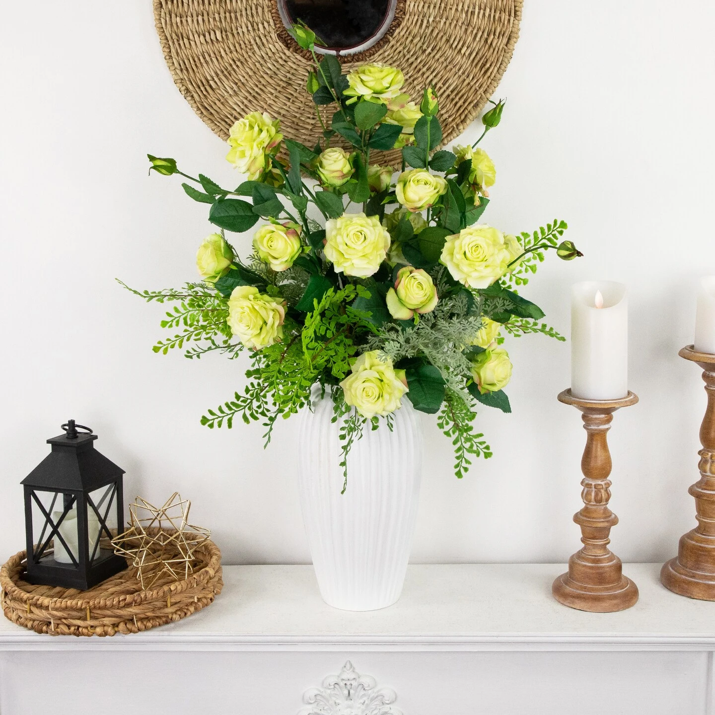 Northlight Real Touch™ Yellow And Green Artificial Rose Floral Sprays, Set Of 6 - 35" 5 Northlight Real Touch™ Yellow And Green Artificial Rose Floral Sprays, Set Of 6 - 35" - Image 3