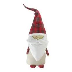 Northlight Santa Claus Gnome With Plaid Hat Christmas Figurine -26" White 11 Northlight Santa Claus Gnome With Plaid Hat Christmas Figurine -26" White -Northlight 6918029836817785504 2