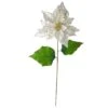Northlight 24"White And Gold Artificial Christmas Poinsettia Flower 2 Northlight 24"White And Gold Artificial Christmas Poinsettia Flower -Northlight 6918029837295542944