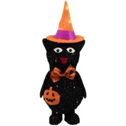 Northlight 24" Lighted Black Cat In Witch's Hat Outdoor Halloween Decoration 17 Northlight 24" Lighted Black Cat In Witch's Hat Outdoor Halloween Decoration -Northlight 6918029837536715424 2