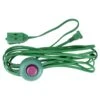 Northlight Indoor Power Extension Cord With Foot Switch And 3-Outlets - 9' - Green -Northlight 6918029837643670176