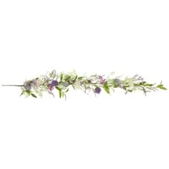 Northlight Wildflower And Berry Spring Garland - 5' - Purple -Northlight 6918035050799041552 1
