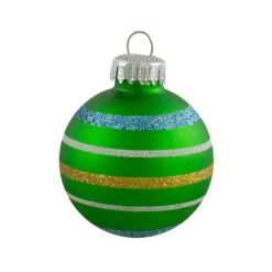 Northlight Matte Glass Christmas Ball Ornaments - 1.5" (40mm) - Multicolor - 10ct -Northlight 6918043964270331104
