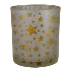 Northlight 3" Matte Silver And Gold Stars And Snowflakes Flameless Glass Candle Holder 14 Northlight 3" Matte Silver And Gold Stars And Snowflakes Flameless Glass Candle Holder -Northlight 6918043964287108320