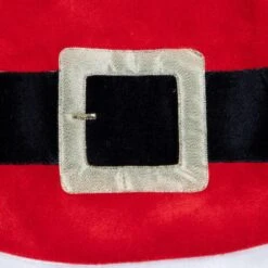 Northlight 48" Red And White Velveteen Santa Claus Belt Buckle Christmas Tree Skirt -Northlight 6918043964615312608