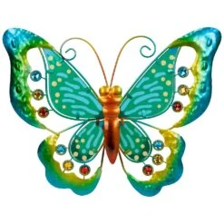Northlight Green Metal Butterfly Outdoor Garden Wall Hanging - 12" 17 Northlight Green Metal Butterfly Outdoor Garden Wall Hanging - 12" -Northlight 6918048583774450704 2