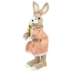 Northlight Rustic Girl Rabbit Easter Figure With Flowers - 15.25" - Beige 16 Northlight Rustic Girl Rabbit Easter Figure With Flowers - 15.25" - Beige -Northlight 6918048584342549520