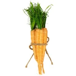 Northlight Straw Carrot Easter Decorations - 9"- Orange And Green - Set Of 3 -Northlight 6918048584610984976