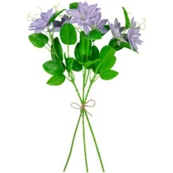 Northlight Real Touch™ Purple Artificial Lotus Floral Sprays, Set Of 6 - 25" -Northlight 6918053301728462048