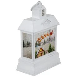 Northlight LED Lighted Santa's Sleigh Christmas Lantern Snow Globe - 10" White 14 Northlight LED Lighted Santa's Sleigh Christmas Lantern Snow Globe - 10" White -Northlight 6918053302630237408