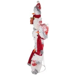 Northlight 42" Lighted Stacked Snowman Family Outdoor Christmas Decoraton White -Northlight 6918072848401450208