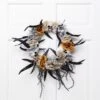Northlight Skulls With Roses Halloween Foliage Wreath - 14" - Unlit Gray 2 Northlight Skulls With Roses Halloween Foliage Wreath - 14" - Unlit Gray -Northlight 7700340453808