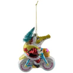 Northlight Crocodile Santa Glass Christmas Ornament- 4.25" Yellow 14 Northlight Crocodile Santa Glass Christmas Ornament- 4.25" Yellow -Northlight 79857148746448